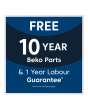 Beko BMN3WT3841S 8kg 1400 Spin RecycledTub Washing Machine - Silver