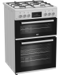 Beko EDG6231W 60cm Twin Cavity Gas Cooker with Enamel Hob - White