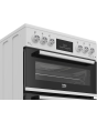 Beko EDG6231W 60cm Twin Cavity Gas Cooker with Enamel Hob - White