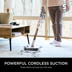 Shark IZ380UKT PowerPro Pet Cordless Stick Vacuum Cleaner - 50 Minutes Run Time - Java Metallic