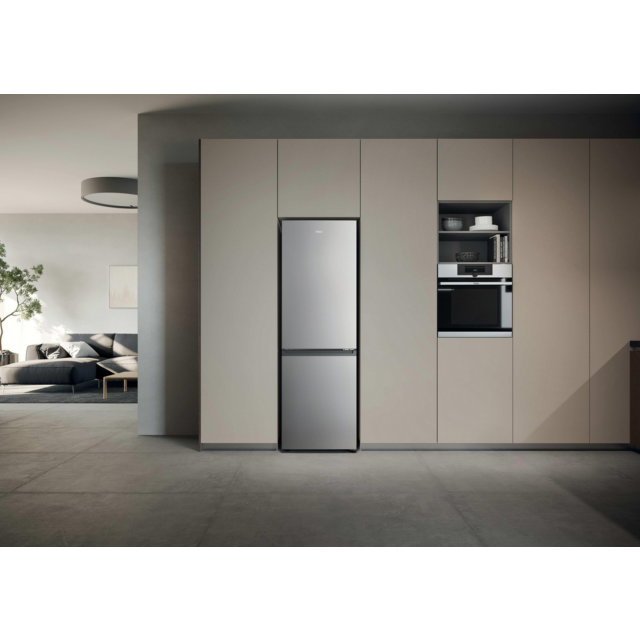 Haier HDPR3618DNPK 355L No Frost Fridge Freezer Stainless