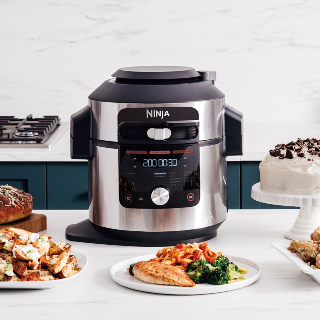 Ninja OL750UK 7.5L 15-In-1 One Lid Multi Cooker & probe - Black / Stainless Steel