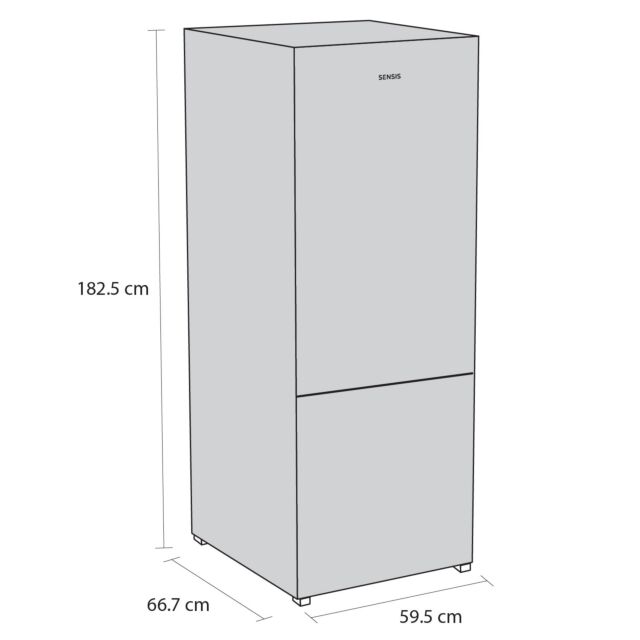 Sensis RFCMF0160ES 59.5cm 60/40 Total NoFrost Fridge Freezer - Silver