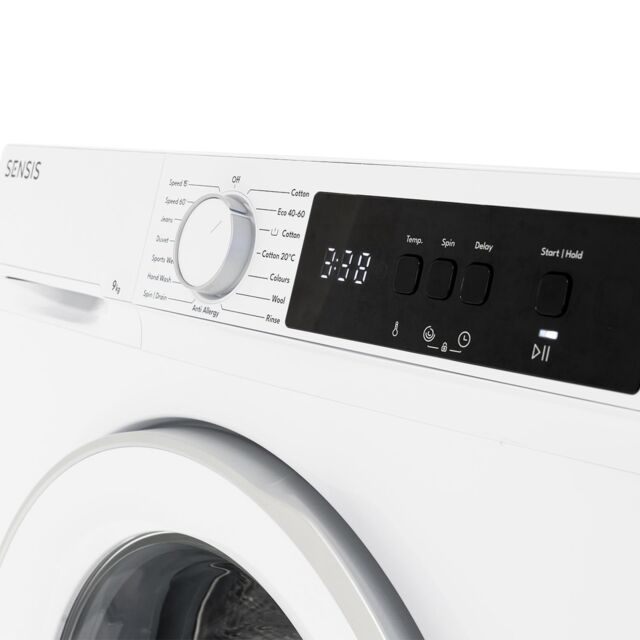 Sensis WMF01914AW 9kg 1400 Spin Washing Machine - White