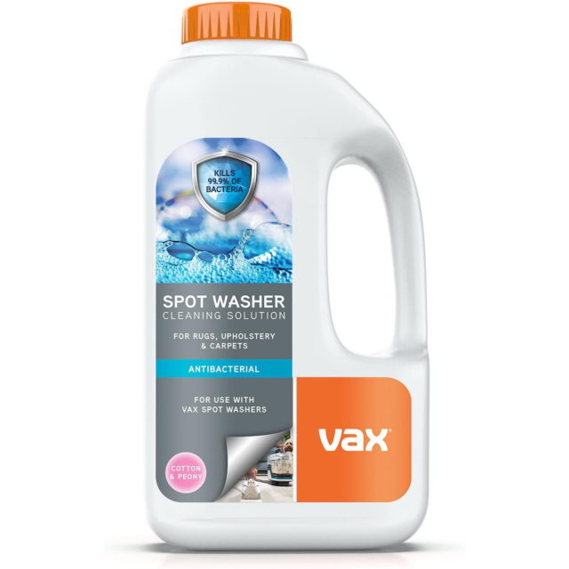 VAX 1-9-142885 Spotwash Antibacterial Solution 1.5L COTTON & PEONY